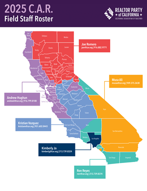 Field Map : field map of California territories and their respective field representative